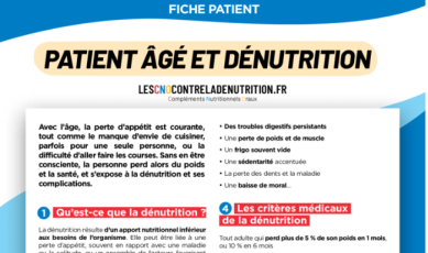 Fiche patient : âgé et dénutrition